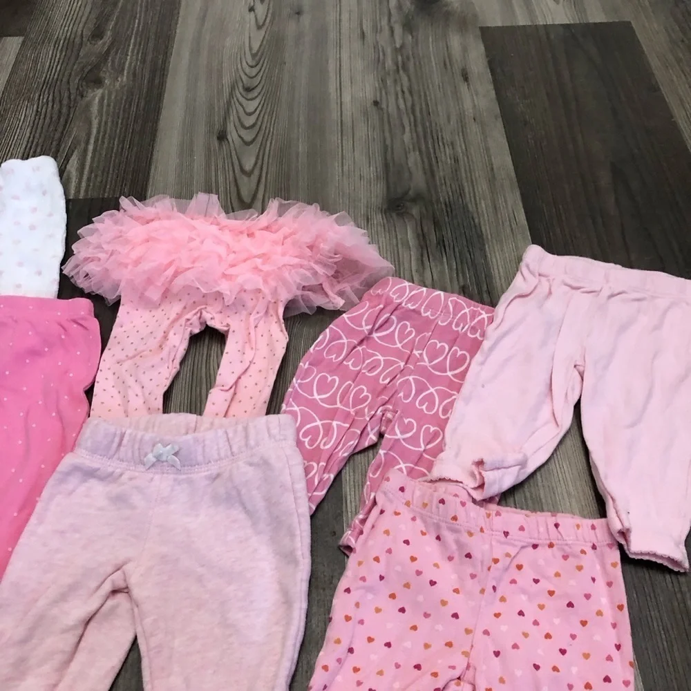 Carters Baby‎ girl 3 months pink printed leggings bundle